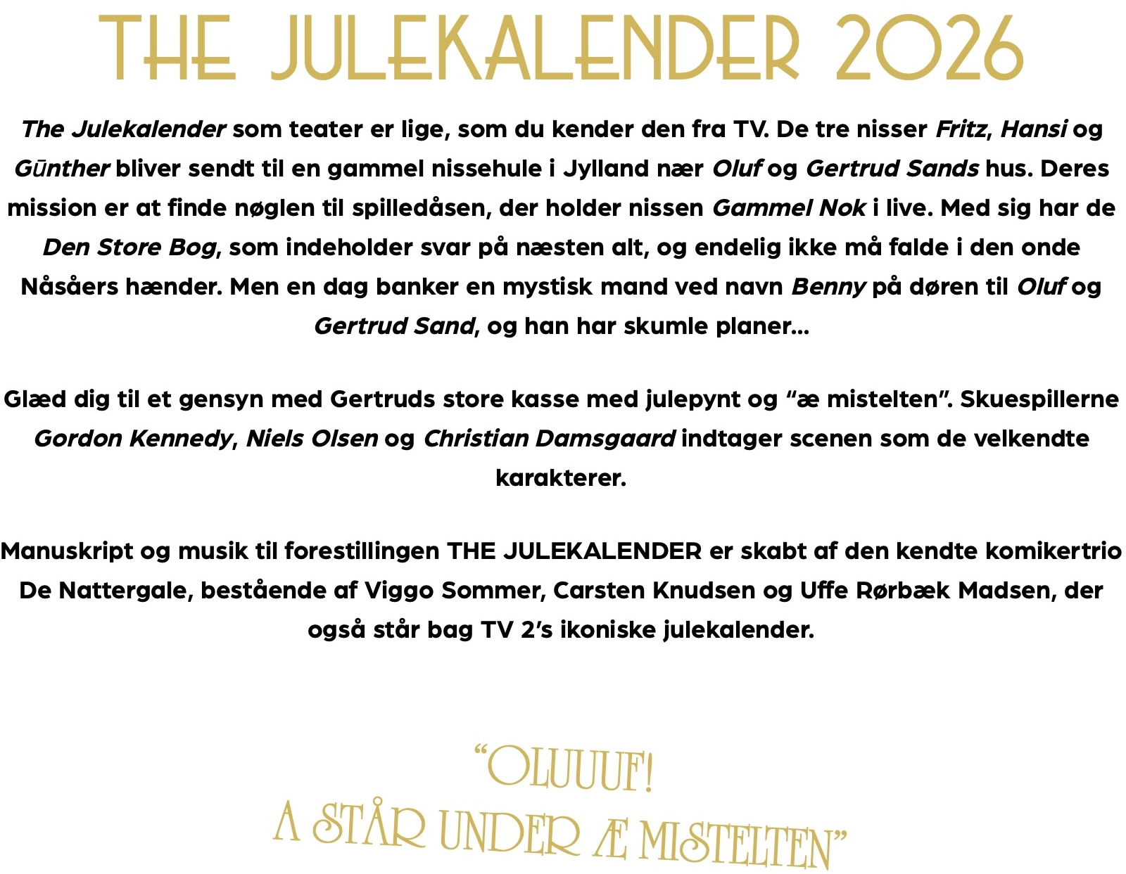 The Julekalender kun tekst